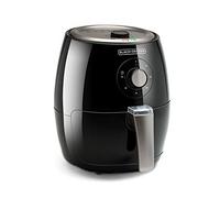 BLACK+DECKER BXAF2500E - Friteuse sans huile 1500W, -99% de graisse, Frire, griller, cuire et chauffer, 2.5L, Minuterie 30min, 80-200ºC, Antiadhésif, Noir