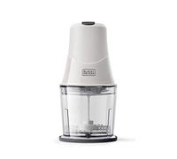 Black & Decker Hachoir électrique BXCH260E 260 W 2 vitesses 500 ml mixe et hache blanc