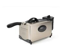 BLACK+DECKER BXDF2100E - Friteuse électrique 2100W, capacité 3L, sélection de la température, inodore, Amovible, Nettoyage Facile, Lavable au Lave-Vaisselle, Acier INOX
