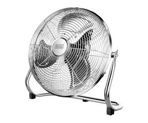 BLACK+DECKER BXEFF60E - Ventilateur de sol 60W, 35cm de diamètre, hélices en aluminium, 3 vitesses, grille orientable, stabilité totale