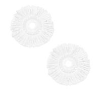 BLACK+DECKER BXFM0003GB Lot de 2 têtes de Recharge pour Balai Rotatif, adaptées aux sols durs, Microfibre Super absorbante, Compatible avec Les serpillères Black+Decker Spin Mop