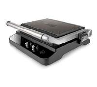 BLACK+DECKER BXGR2000E - Grill électrique 2 en 1 2000W, Plaque chauffante et grill, Ouverture à 180º, Contrôle de la température et du temps de cuisson, Écran LCD