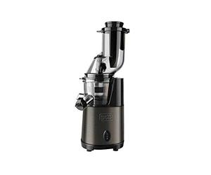 BLACK+DECKER BXJE200E - Extracteur de jus 200W, 70 tours/min, vis d'extraction extra longue, fonction reverse, système anti-goutte, homogénisation des jus, Inox