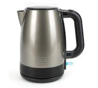 BLACK+DECKER BXKE2201E - Bouilloire électrique 2200W, 1,7L, Arrêt automatique, Sans fil, Inox anti-trace de doigts