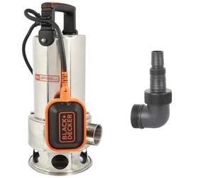 Black+Decker BXUP1100XDE Pompe Submersible Eaux Sales & RIBILAND 10299 - Raccord Coude Male - Pour Sortie de Pompe Immergée - Tuyau de 25 et 32 mm de diamètre