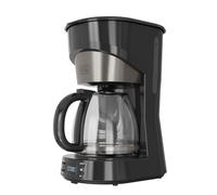 BLACK+DECKER - Cafetière filtre 1000W | Capacité 1,5 L | 12 tasses | Programmation 24h | Arrêt auto | Anti-goutte | Plaque chauffante | Filtre permanent | Inox anti-traces