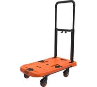 Black+Decker Chariot à roulettes - Diable Pliant - Max. 90 KG - Poignée Réglable en Hauteur - 61.4 x 37x3 x 89.4 CM - Orange