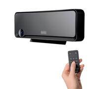 Black+Decker - Chauffage Céramique Mural BXWSH2000E 2000W | Thermostat 10-49 °C | Programmation 12 H / Hebdomadaire | Télécommande | IPX2 Salle de Bain | Oscillation Automatique | Écran LED
