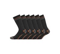 BLACK+DECKER Chaussette de Travail Homme Running, Socquettes Homme, Léger, Ajustement Parfait (Lot de 6), ['Noir'], 39/42