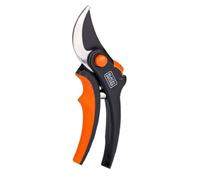 BLACK+DECKER Sécateur de jardin Lames en acier trempé Ø13 mm 20,3 cm Noir/Orange