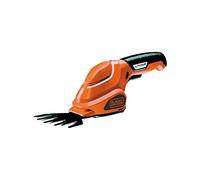 BLACK+DECKER Cisaille Electrique 3,6V, Sculpte-Haies avec Indicateur de Charge LED, Idéal pour Tailler les Parterres de Fleurs et les Bordures, Largeur de Lame 30 cm, Pas de Lame 23 mm, GSL200-QW Rouge