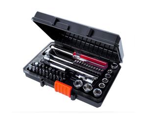 BLACK+DECKER Coffret cliquet et douilles, embouts de vissage 33 pièces A7142-XJ