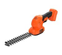 BLACK+DECKER Combo 2 en 1 Scupte-Haies et Cisaille à Gazon - 18V - Lame Sculpte-Haies et Lame Cisaille 20 cm - Changement Lame Sans Outil - Poignée Ergonomique - Sans Batterie, Chargeur - BCSS18B-XJ