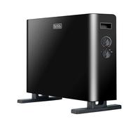 Black+Decker - Convecteur BXCSH2000E | 2000W | 2 Niveaux 1250/2000W | Fonction Convection + Turbo | Thermostat Réglable | Sécurité Thermique | Pieds Antidérapants | Jusqu’à 20 m²