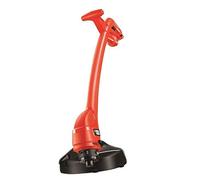 BLACK+DECKER Coupe-Bordures Filaire 300W, Coupe-Bordures Electrique 25 cm avec 2 Poignées, Déroulement du Fil par Frappe au Sol, Transmission Directe, Livré avec 1 Bobine de Fil, GL310-QS Rouge