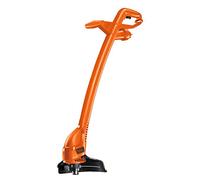 BLACK+DECKER Coupe-Bordures Filaire 350W, Coupe-Bordures Electrique 25 cm avec 2 Poignées, Déroulement du Fil par Frappe au Sol, Transmission Directe, Livré avec 2 Bobines de Fil, GL360SB-QS Orange