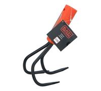 Black+Decker Cultivateur de Jardin Combi System - Griffe de Jardin Trois Dents - Outils Jardinage pour Ameublir Le Sol - Orange Noir