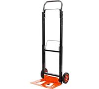 BLACK+DECKER Diable pliable BXWTH305 - Chariot à main avec capacité de charge de 90KG - Acier/Aluminium