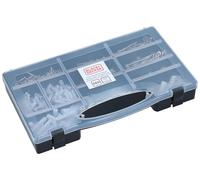 BLACK+DECKER Ensemble de Clous, Chevilles et Vis - 560 Pièces - Boîte d'assortiment - Chevilles Fischer - Vis à Cheville - set