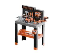 Smoby - Black+Decker - Etabli Bricolo Pro - Jouet d'Imitation - 75 Accessoires - 7 Outils - Construction de Véhicule - Zones de Rangement - Matière Recyclée - A Partir de 3 Ans - Fabrication Française