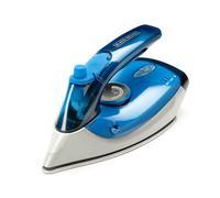 Black & Decker Fer à repasser de voyage BXIR1000E 1000 W double tension bleu acier inoxydable