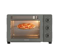 BLACK+DECKER - Four à convection 30 L + 1500 W | Grill supérieur | Jusqu'à 230°C | Minuterie 90 min + Stay On | Double porte vitrée | Rôtissoire | Bac à miettes | Compact