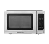 BLACK+DECKER Four à micro-ondes numérique EM036AB14 avec porte à bouton-poussoir, verrouillage de sécurité enfant, 1000 W, 0,3 m³, acier inoxydable