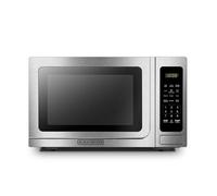 BLACK+DECKER Four à micro-ondes numérique EM036AB14 avec porte à bouton-poussoir, verrouillage de sécurité enfant, 1000 W, 0,3 m³, acier inoxydable