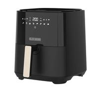 Black+Decker - Friteuse à Air Sans Huile BXAF5000E | 1300W | Capacité de 5L | 8 Programmes Prédéfinis | Réduction de Graisse de 99% | Cuve Antiadhésive et Facile à Nettoyer