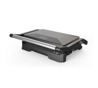 Black+Decker - Grill BXGR1001E | 1000W | Ouverture 180º | Plaques 23x14,5 cm avec blocage | Ddouble couche antiadhésif sans PFOA | Couvercle flottant | Bac récupérateur | Voyants lumineux | Cool-touch