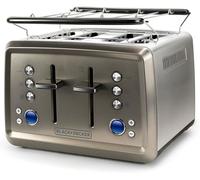 BLACK+DECKER Grille-pain 4 tranches brossé