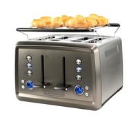 BLACK+DECKER Grille-pain, Inox, Avec chauffe-pain