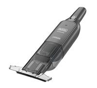 Black+Decker HLVC320B11-QW Aspirateur à Main sans Fil Dustbuster Slim 12 V 2,0 Ah sans Sac avec buse d'aspiration XXL intégrée avec Station de Charge, suceur Plat et Brosse rembourrée Titanium