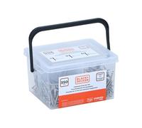 BLACK+DECKER Lot de 350 vis pour panneaux d'aggloméré en acier inoxydable Argenté 3,5 x 35 x 35 x 40 x 40 x 45 x 50 mm