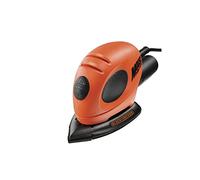 BLACK+DECKER KA161-QS Ponceuse de Détail Mouse Filaire - Vitesse Variable Jusqu'à 11 000 osc/min - D'orbite : 1,5 mm - Doigt de Ponçage - 8 Abrasifs 55W, 230V, Noir, Orange