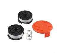Black & Decker Kit de bobine de rechange et couvercle pour débroussailleuse Compatible avec STC1820PC STC1815 STC1820D
