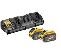 BLACK+DECKER Kit de démarrage Flex V DCB132 – Lot de 2 batteries 54 V 9,0 Ah Argenté