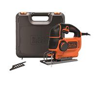 BLACK+DECKER KS901PES-QS Scie sauteuse pendulaire filaire - 620W - 4 Positions de 22,5° à 45° - 90 mm dans le bois - 8 mm dans l'acier - 3000 crs/min - 2 lames - Livrée en coffret