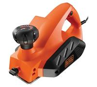 BLACK+DECKER KW712-QS Rabot Filaire -17 000 trs/min - Profondeur 8 Positions de 0 à 2 mm - Guide Parallèle et Buse Adaptateur pour Aspirateurs, 650W, Noir, Rouge, 82 mm