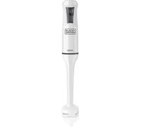 BLACK+DECKER BXHB500E - Mixeur plongeant 500W, compact, ergonomique, anti-éclaboussures, verre doseur, blanc