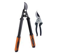 BLACK+DECKER Outils de Coupe 2 pièces - Cisaille à Branches 53,3 cm - Sécateur 2