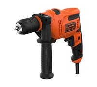 BLACK+DECKER Perceuse à percussion filaire 500W, BEH200-QS | Perceuse à percussion 500 W, mandrin sans e 13 mm, vitesse variable, poignée latérale, design compact