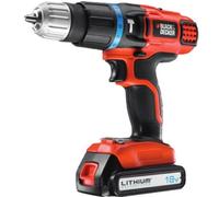 Black & Decker BL188K Perceuse à percussion visseuse sans fil 18V + batterie & coffret - 2 Vitesses