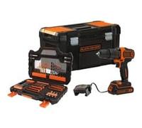 BLACK+DECKER Perceuse-visseuse à percussion sans fil BDCHD18S1KA, 18 volts, Perceuse à percussion