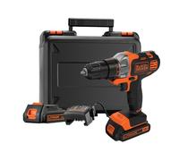 Black & Decker, Perceuse + perceuse à percussion, Multievo (Fonctionnement sur batterie, 18 V)