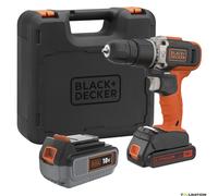 BLACK+DECKER Perceuse-visseuse sans fil 18V, 2x batterie, en boîte BCD003MEM2K