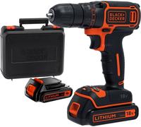 Black&decker - BLACK+DECKER BDCDC18KB-QW - Tournevis 18V, avec 2 piles lithium 18V (1,5Ah) et boîtier