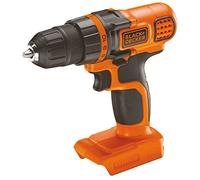 BLACK+DECKER Perceuse-visseuse sans fil 18V, couple 28Nm, 10 réglages de couple, design compact, sans batterie ni chargeur, BDCDD18N-XJ