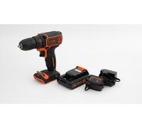 Perceuse Black & Decker Perceuse-Visseuse sans-fil 18V BLACK+DECKER (Livrée avec 1 batterie 1,5 Ah + chargeur + coffret) - BDCDC18-QW