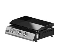 Black+Decker - Plancha à gaz BXOP7350F 3 brûleurs 2,45 kW | Plaque acier émaillé | Surface cuisson 580x360 mm | Nettoyage facile | 12 personnes | Gaz butane/propane | Pieds réglables